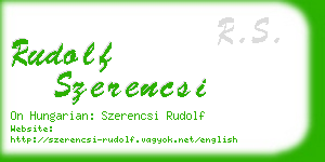 rudolf szerencsi business card